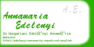 annamaria edelenyi business card